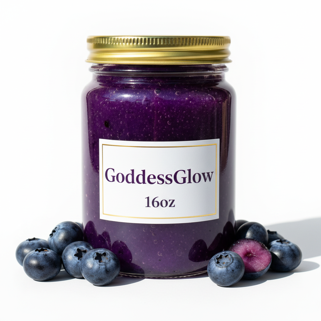 GoddessGlow Blueberry Sea Moss Gel 16oz