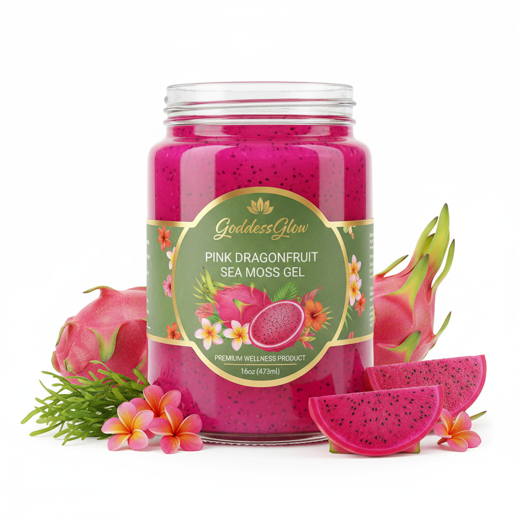GoddessGlow Pink Dragonfruit Sea Moss Gel 16oz