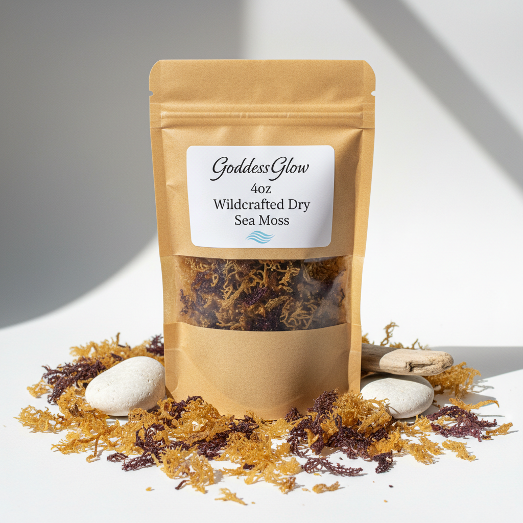 GoddessGlow Wildcrafted Dry Sea Moss 4oz