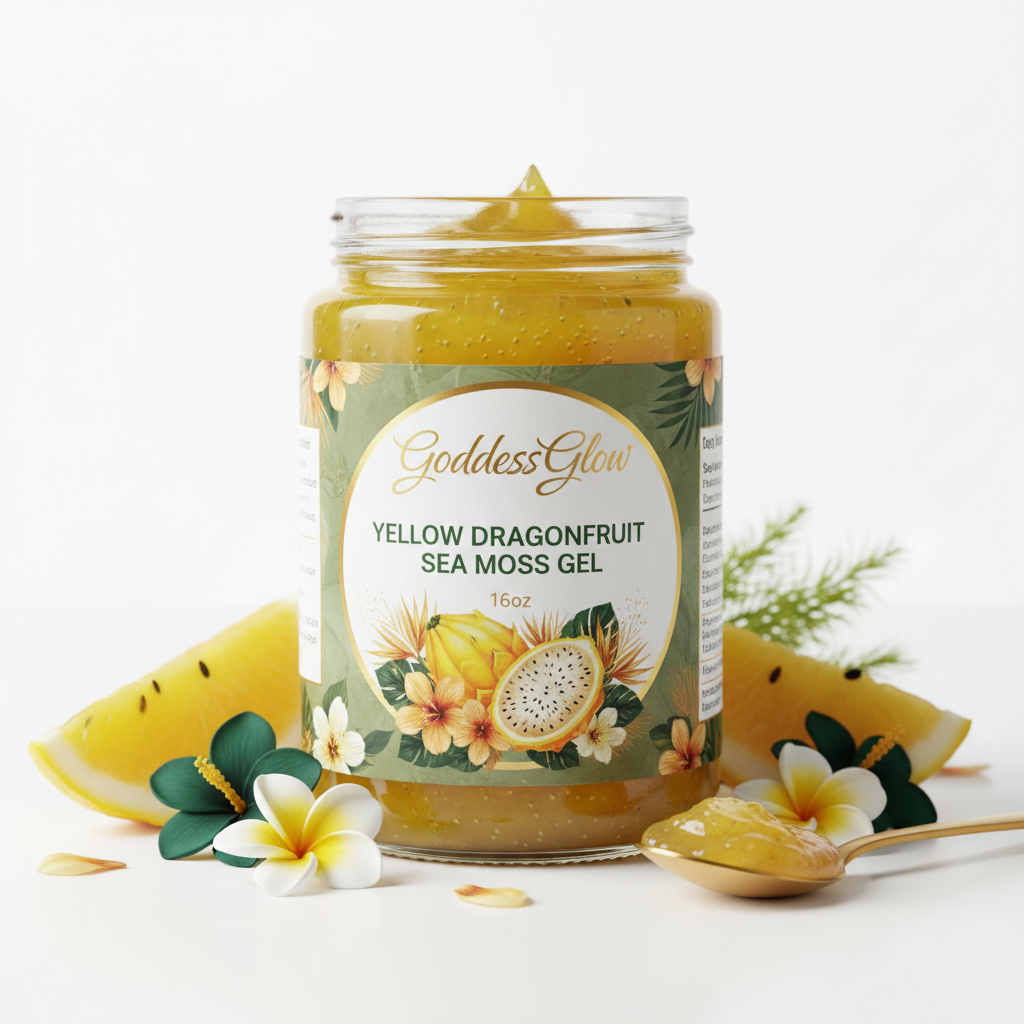 GoddessGlow Yellow Dragonfruit Sea Moss Gel 16oz