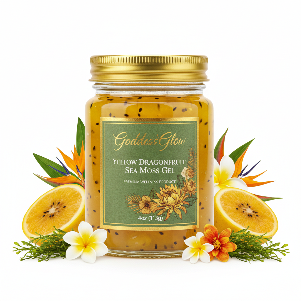 GoddessGlow Yellow Dragonfruit Sea Moss Gel 4oz