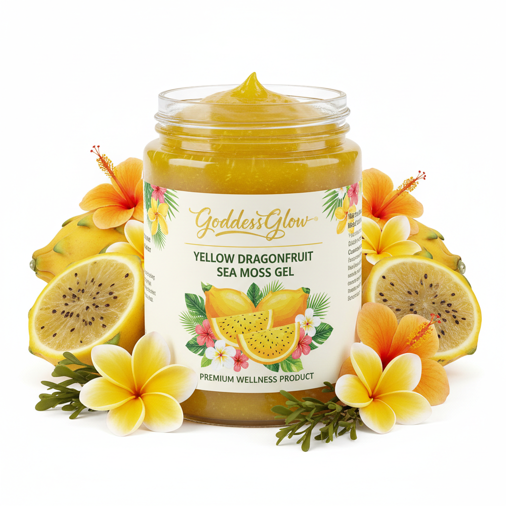 GoddessGlow Yellow Dragonfruit Sea Moss Gel 8oz